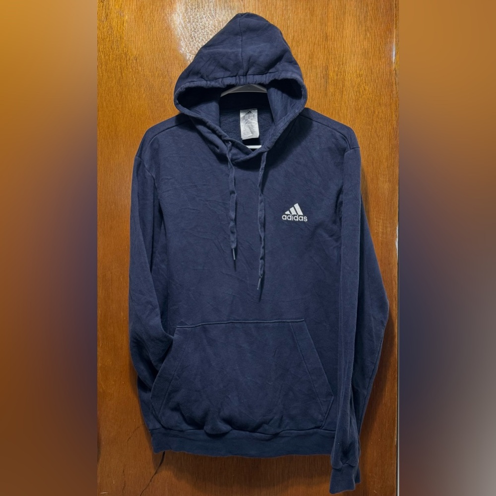Vintage ADIDAS BLACK HOODIE MENS Size M (see description)